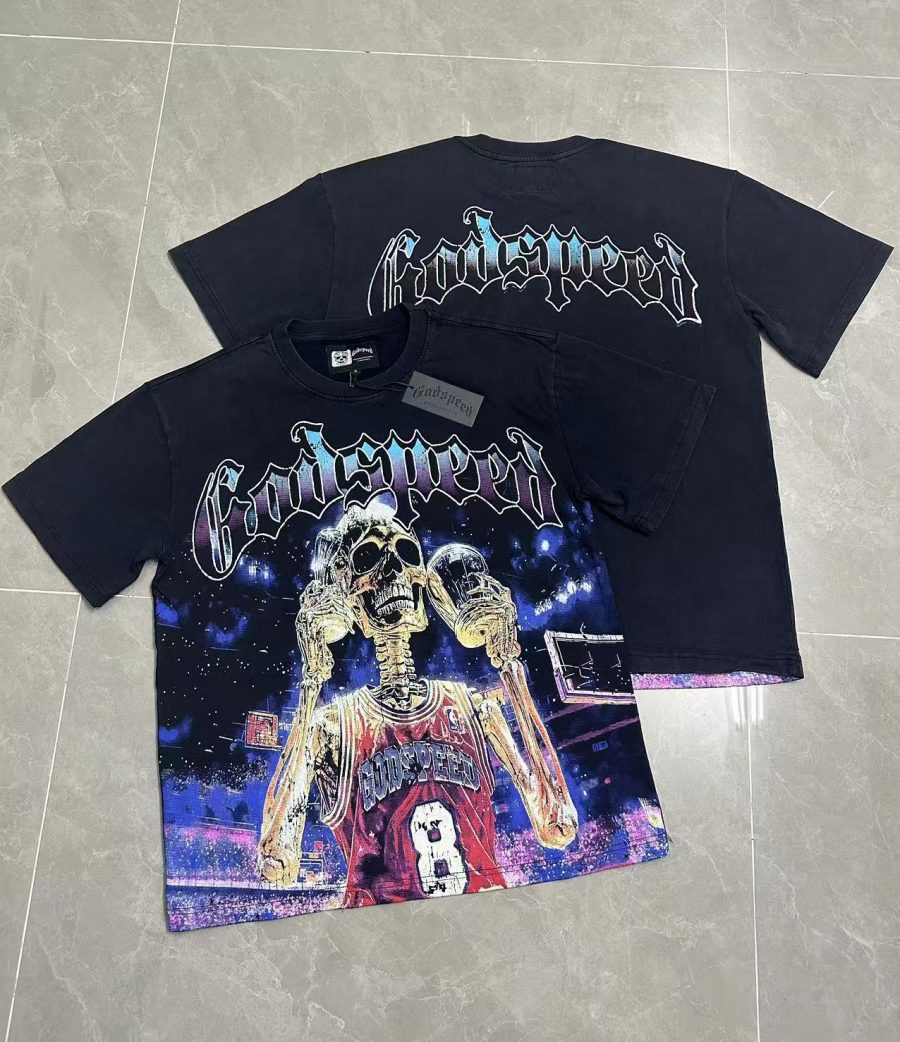 Camiseta Godspeed "Kobe Skull" Heavyweight Tee - Vintage Black