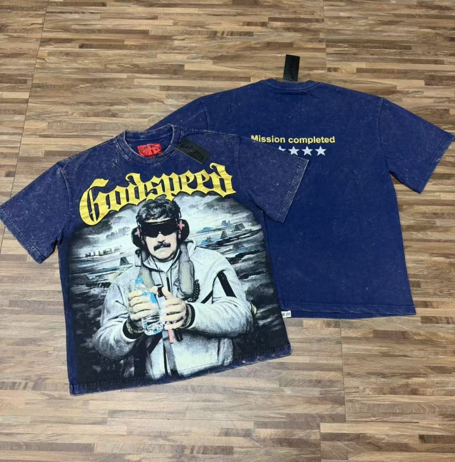 Camiseta Godspeed "Mission Completed" Heavyweight Tee - Acid Purple
