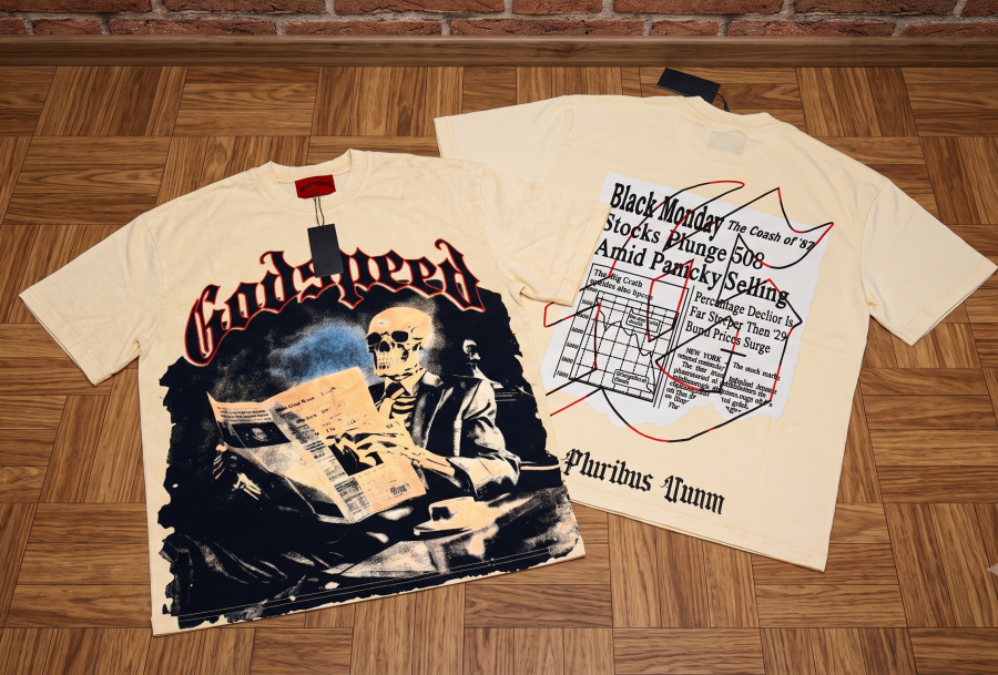 Camiseta Godspeed "Black Monday" Heavyweight Tee - Cream
